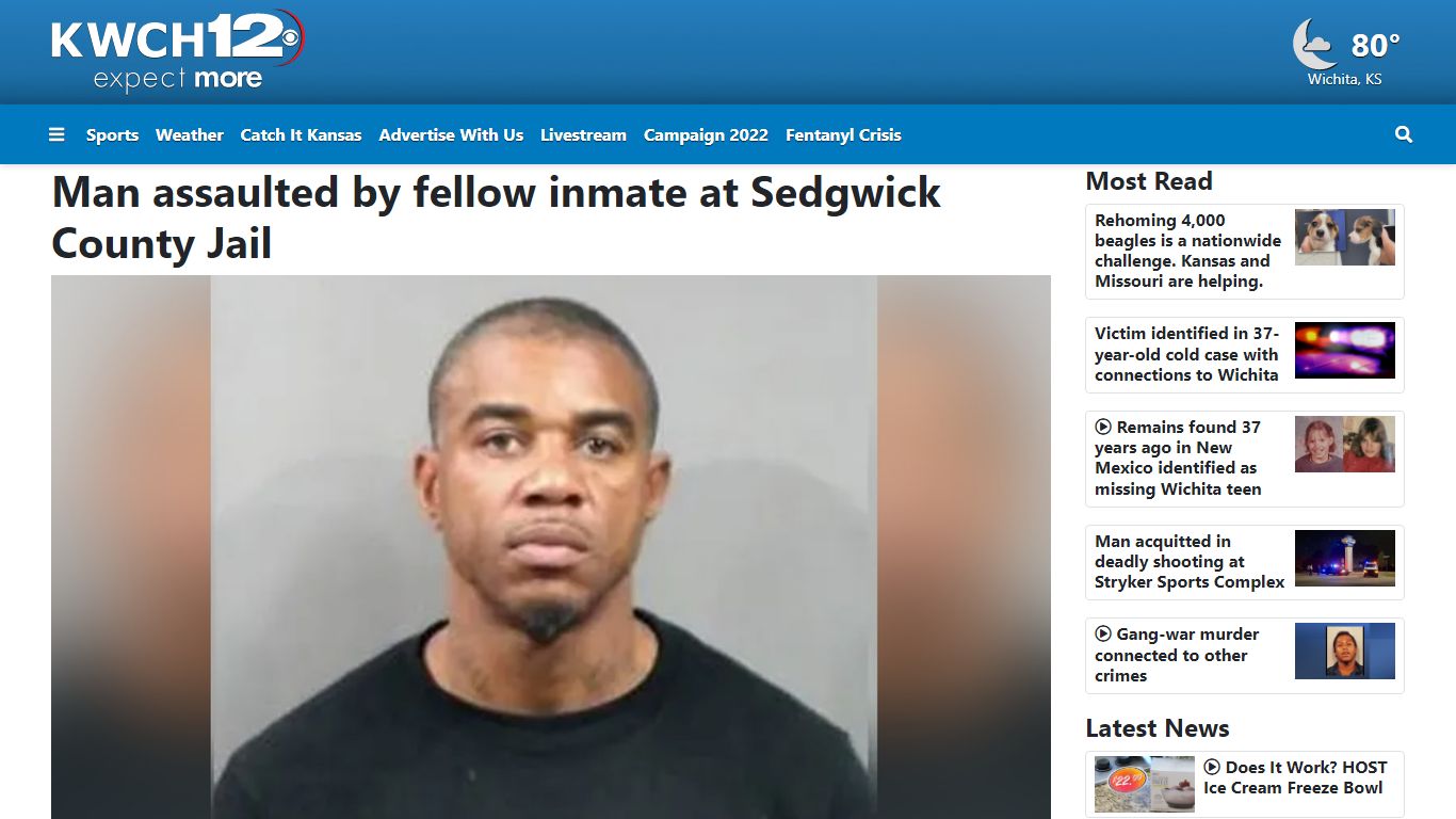 Man assaulted by fellow inmate at Sedgwick County Jail